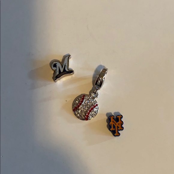 Origami Owl Baseball Charms & Dangle - Picture 1 of 2